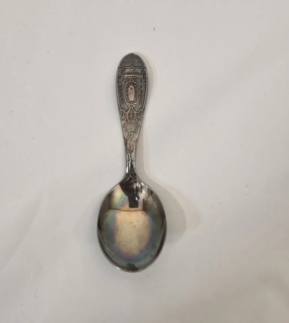 Vintage 1958 Rogers Silverplate Birth Record Baby Spoon – Kimberly‎ – Baby...